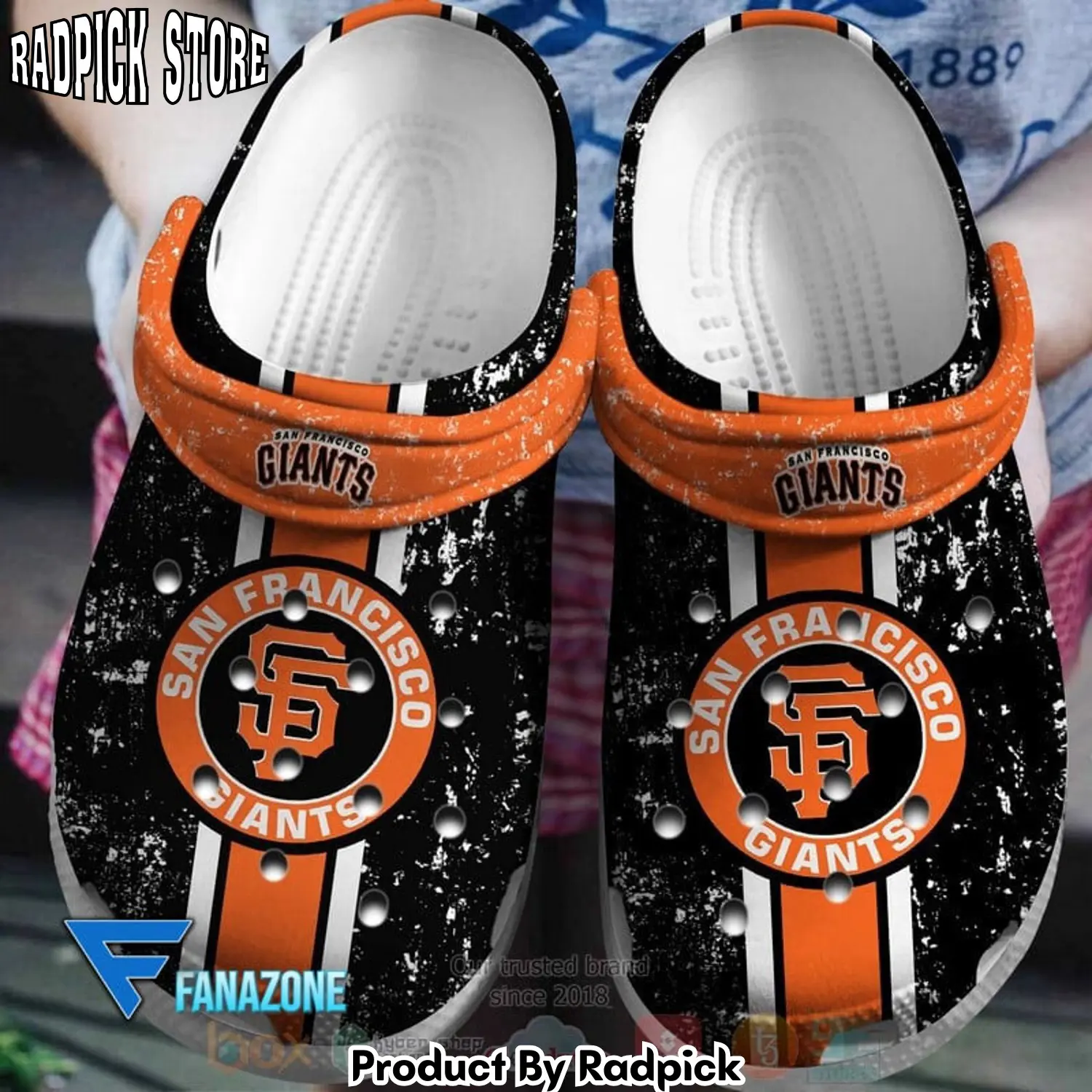Radpick san francisco giants mlb sport clogs shoes comfortable for men women 4ah rp6521761